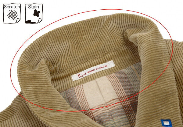 Papas Corduroy Coverall Jacket Brown Size 50L