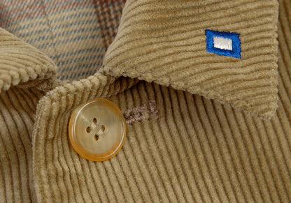 Papas Corduroy Coverall Jacket Brown Size 50L