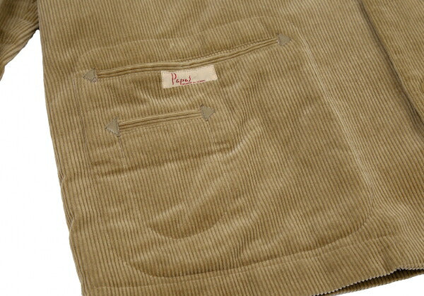 Papas Corduroy Coverall Jacket Brown Size 50L