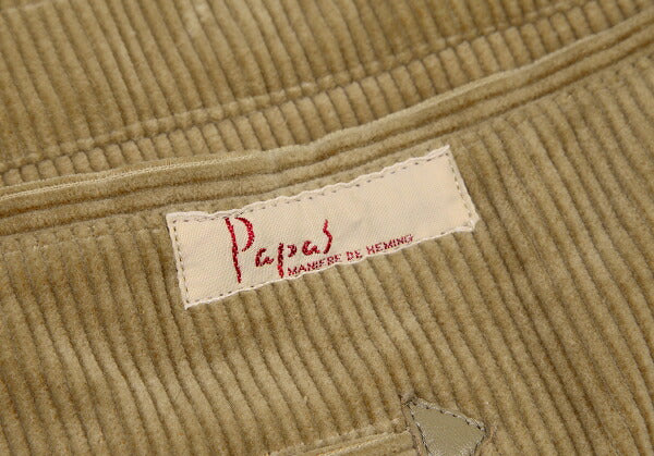 Papas Corduroy Coverall Jacket Brown Size 50L
