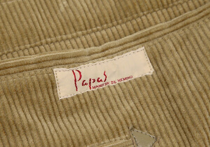 Papas Corduroy Coverall Jacket Brown Size 50L