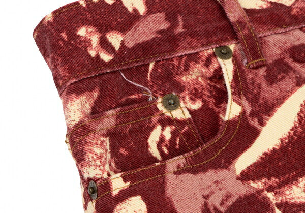 GAULTIER JEAN'S Face Print Jeans Pink Size 41