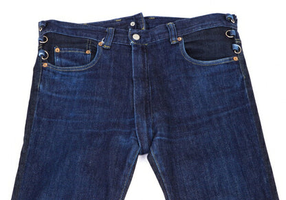 GANRYU 16AW Indigo Zip Panel Denim Jeans Size L