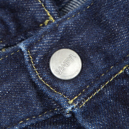 GANRYU 16AW Indigo Zip Panel Denim Jeans Size L