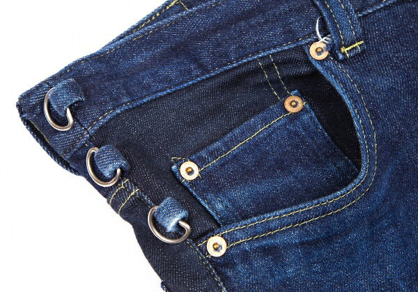 GANRYU 16AW Indigo Zip Panel Denim Jeans Size L