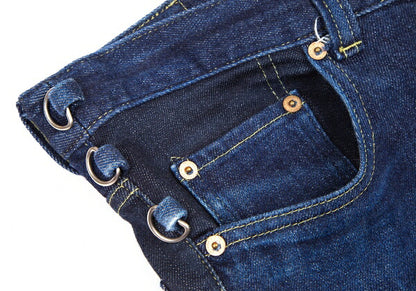 GANRYU 16AW Indigo Zip Panel Denim Jeans Size L