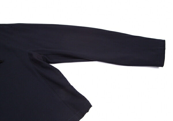 Y's Wool Drawstring Buttonless Jacket Navy Size L