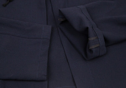 Y's Wool Drawstring Buttonless Jacket Navy Size L