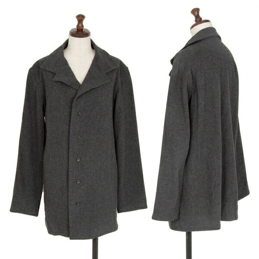 Yohji Yamamoto NOIR Wool Nylon Shirt Jacket Gray Size 3