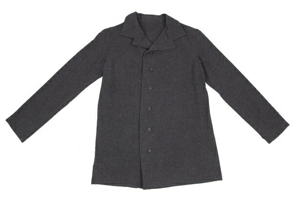 Yohji Yamamoto NOIR Wool Nylon Shirt Jacket Gray Size 3