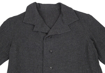 Yohji Yamamoto NOIR Wool Nylon Shirt Jacket Gray Size 3