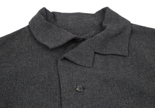 Yohji Yamamoto NOIR Wool Nylon Shirt Jacket Gray Size 3