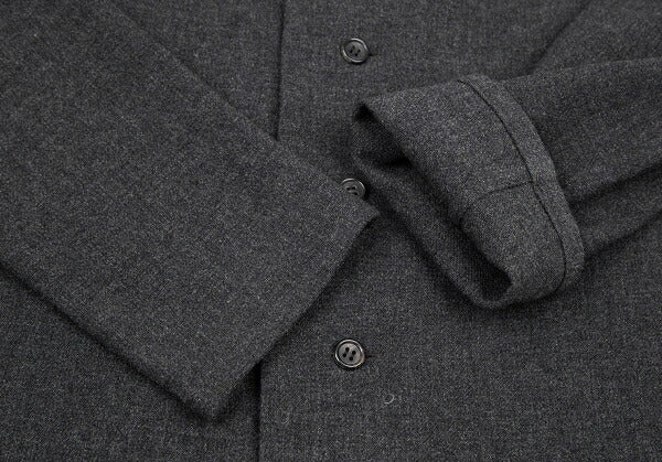 Yohji Yamamoto NOIR Wool Nylon Shirt Jacket Gray Size 3
