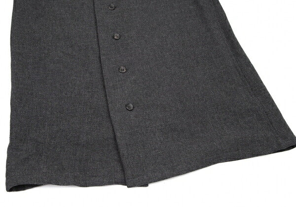 Yohji Yamamoto NOIR Wool Nylon Shirt Jacket Gray Size 3