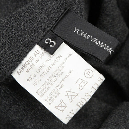 Yohji Yamamoto NOIR Wool Nylon Shirt Jacket Gray Size 3