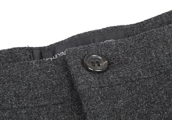 Yohji Yamamoto NOIR Wool Nylon Piping Pants Charcoal Size 3