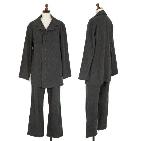Yohji Yamamoto NOIR Wool Nylon Piping Pants Charcoal Size 3