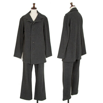 Yohji Yamamoto NOIR Wool Nylon Piping Pants Charcoal Size 3