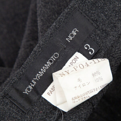 Yohji Yamamoto NOIR Wool Nylon Piping Pants Charcoal Size 3