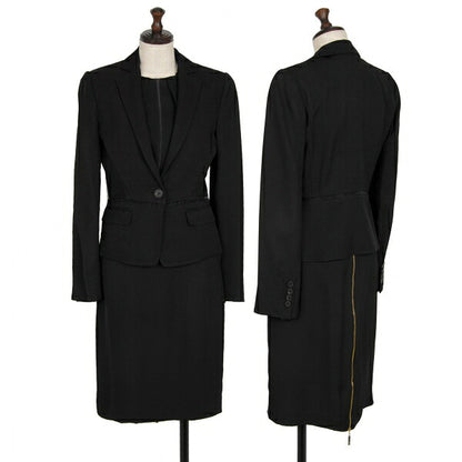 Salvatore Ferragamo Sheer Line Ensemble Dress Black Size 38