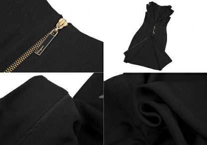 Salvatore Ferragamo Sheer Line Ensemble Dress Black Size 38