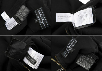 Salvatore Ferragamo Sheer Line Ensemble Dress Black Size 38