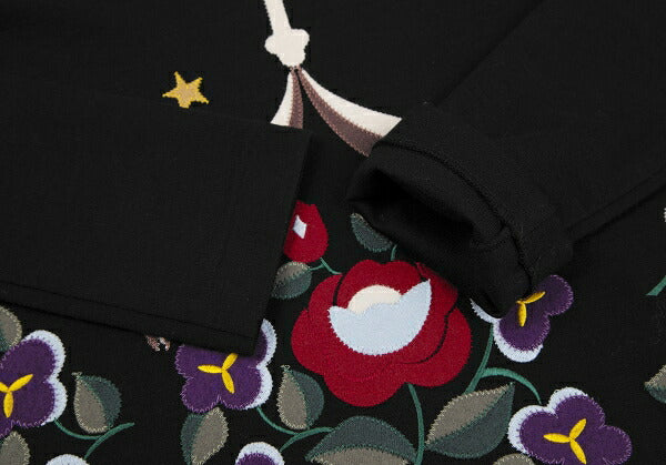 KEITA MARUYAMA Felt Patch V-Neck Sweater Black Multi Size 1