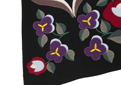 KEITA MARUYAMA Felt Patch V-Neck Sweater Black Multi Size 1