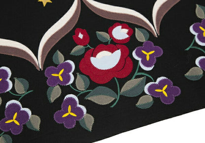 KEITA MARUYAMA Felt Patch V-Neck Sweater Black Multi Size 1