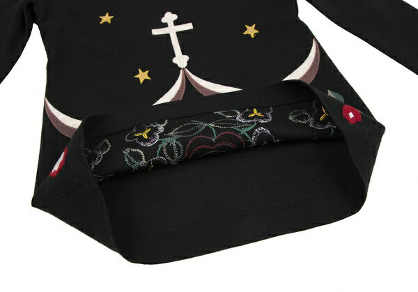 KEITA MARUYAMA Felt Patch V-Neck Sweater Black Multi Size 1