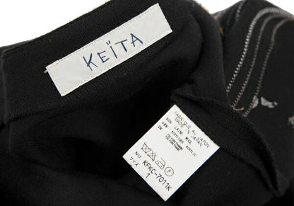 KEITA MARUYAMA Felt Patch V-Neck Sweater Black Multi Size 1
