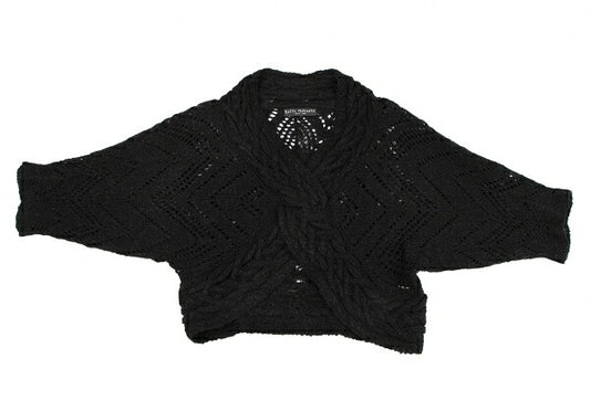 KEITA MARUYAMA Openwork Knit Dolman Sweater Black Size 1