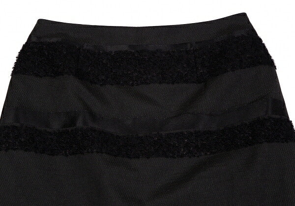 KEITA MARUYAMA Floral Jacquard Border Skirt Black Size 1