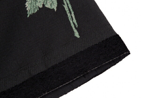 KEITA MARUYAMA Floral Jacquard Border Skirt Black Size 1