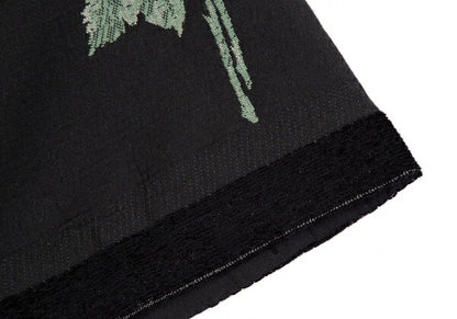 KEITA MARUYAMA Floral Jacquard Border Skirt Black Size 1
