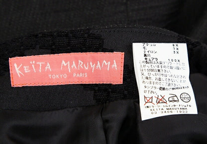 KEITA MARUYAMA Floral Jacquard Border Skirt Black Size 1