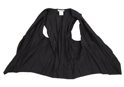 ISSEY MIYAKE Wrinkle Pleat Polyester Vest Black Size M