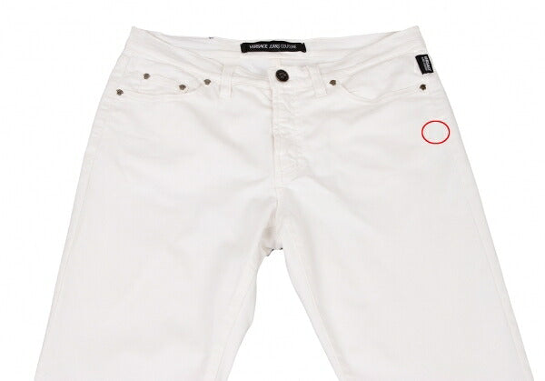 VERSACE JEANS COUTURE Stretch Cotton Jeans White Size 27/41