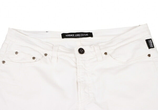 VERSACE JEANS COUTURE Stretch Cotton Jeans White Size 27/41