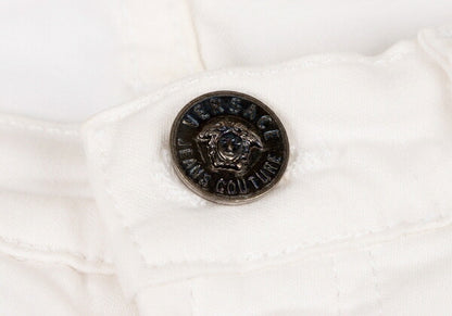 VERSACE JEANS COUTURE Stretch Cotton Jeans White Size 27/41