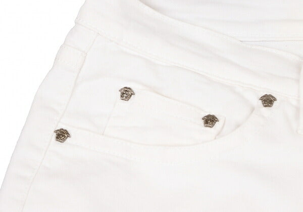 VERSACE JEANS COUTURE Stretch Cotton Jeans White Size 27/41