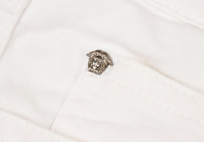 VERSACE JEANS COUTURE Stretch Cotton Jeans White Size 27/41