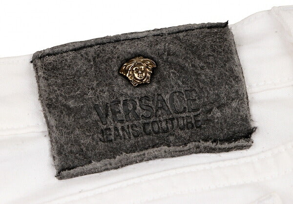 VERSACE JEANS COUTURE Stretch Cotton Jeans White Size 27/41