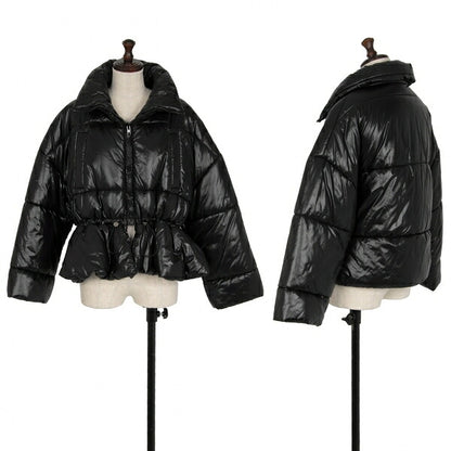 MSGM Waist Drawcord Padded Jacket Black Size 40