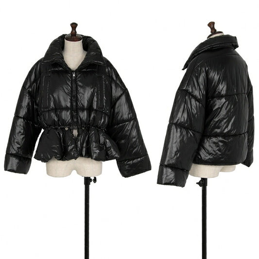 MSGM Waist Drawcord Padded Jacket Black Size 40