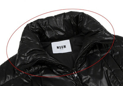 MSGM Waist Drawcord Padded Jacket Black Size 40