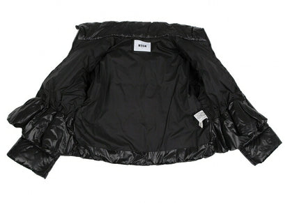 MSGM Waist Drawcord Padded Jacket Black Size 40