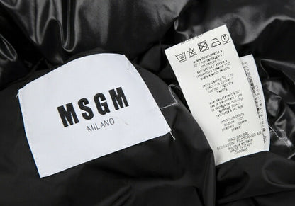 MSGM Waist Drawcord Padded Jacket Black Size 40