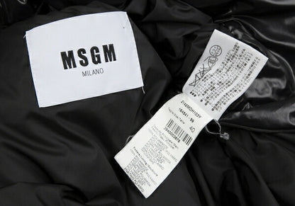 MSGM Waist Drawcord Padded Jacket Black Size 40