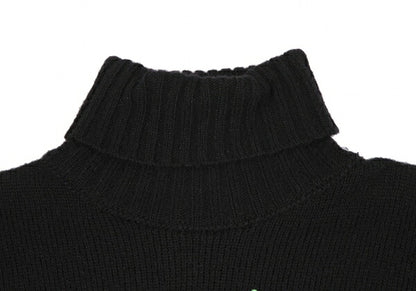 Off-White 20AW Logo Embroidered Sweater Black Size 38